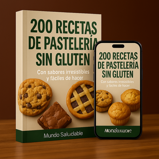 +200 Recetas de Pasteleria Sin Gluten - Sin Azucar